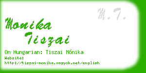 monika tiszai business card